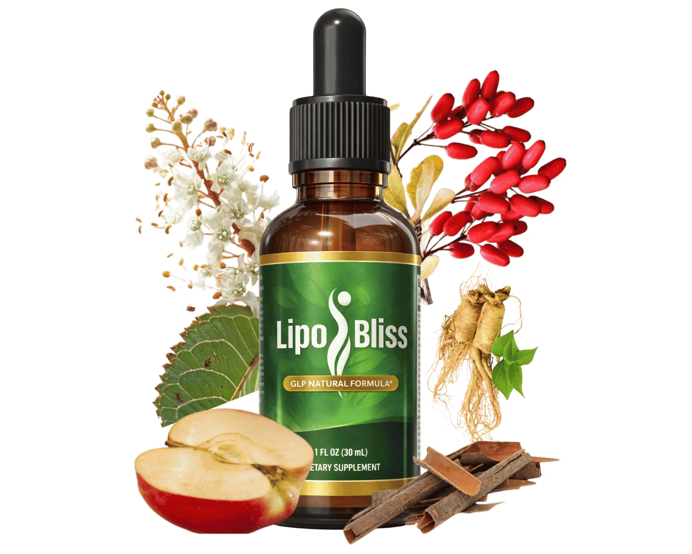 LipoBliss premium liquid drops bottle